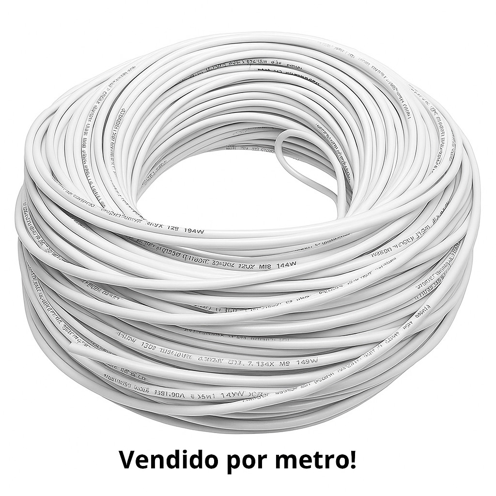 Cabo 18 AWG 200°C Silicone Branco Pan Electric - Vendido por metro