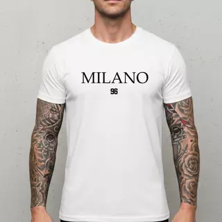 Camiseta Masculina Casual Milano 96 100% Algodão Basica para o Dia a Dia Costura Reforçada Gola Redonda