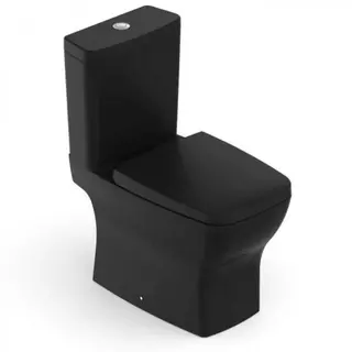 Kit Vaso Sanitário Com Caixa Acoplada Assento Termofixo E Acessórios De Instalação Boss Matte Black Celite em Oferta na Shopee