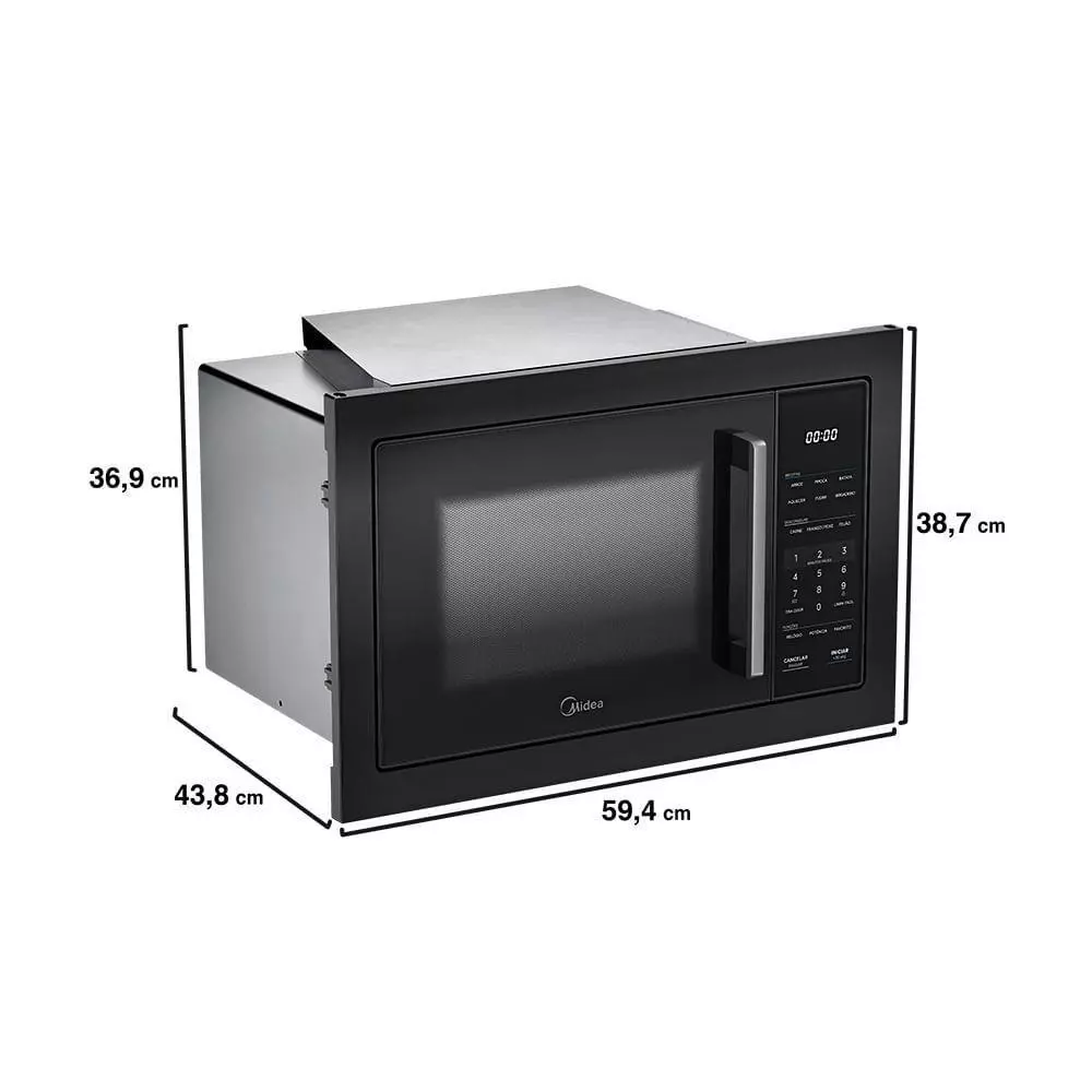 Micro ondas de Embutir 35L Preto Midea MGB35M1 110V