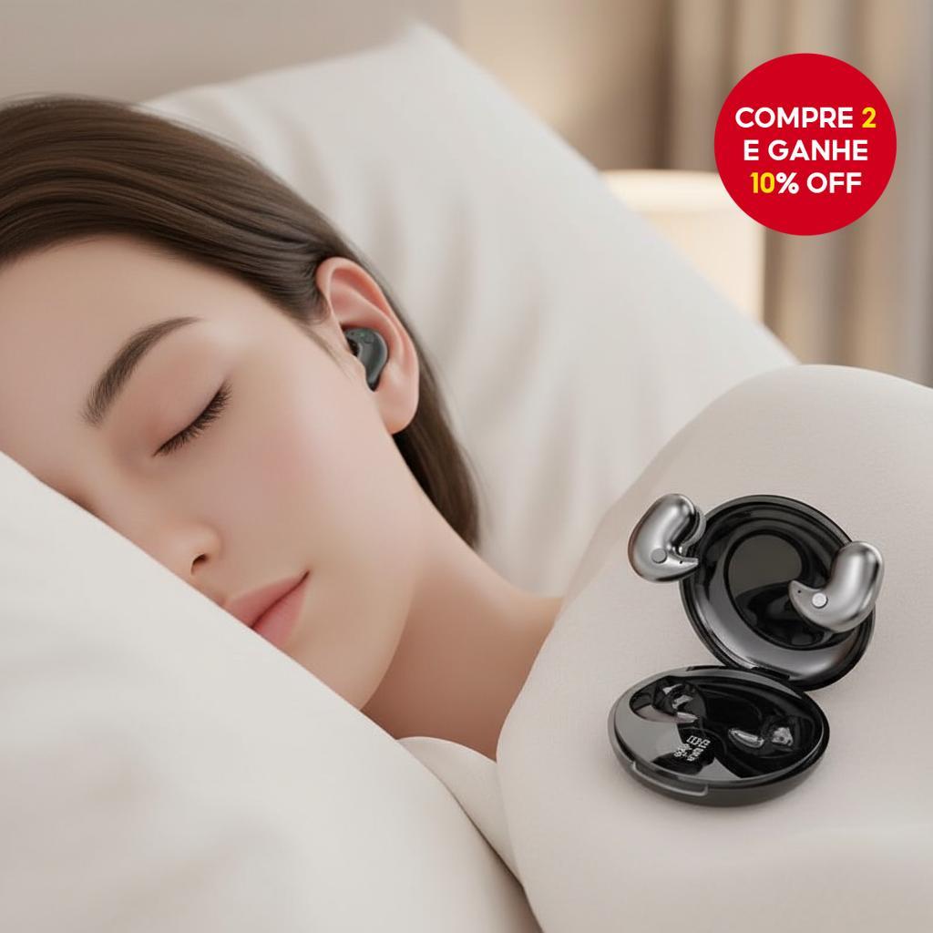 Fones de ouvido sem fio Bluetooth 5.3 para dormir, mini fones de ouvido ...