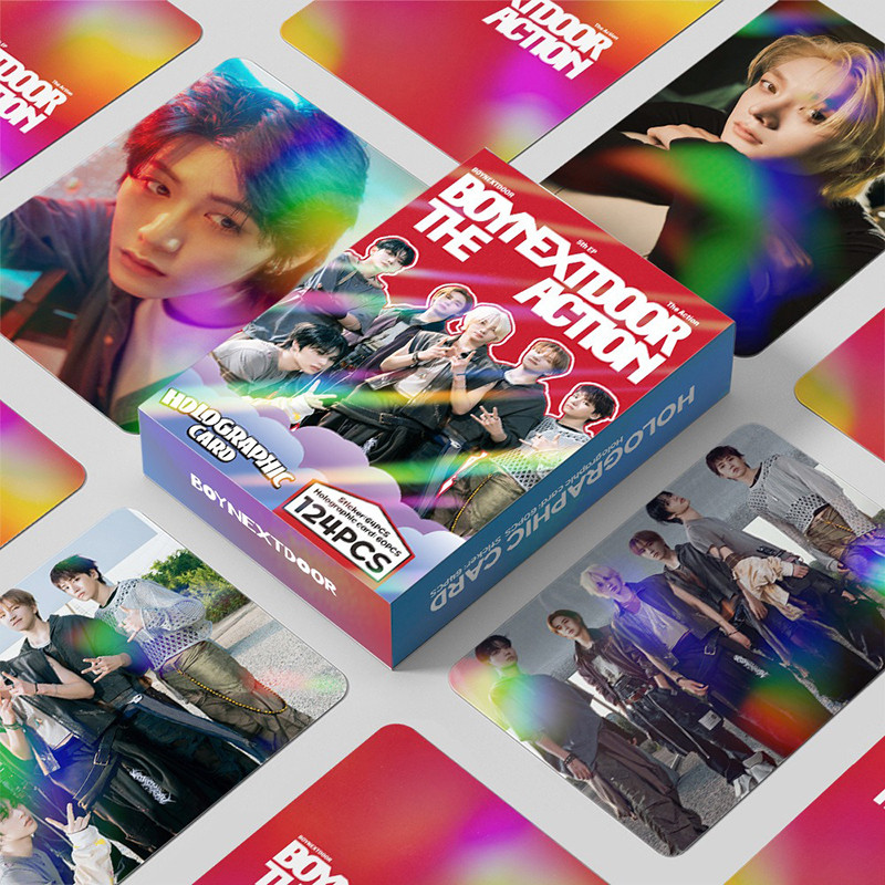 124 Pçs/Caixa BOYNEXTDOOR Photocards A Ação Holográfica LOMO