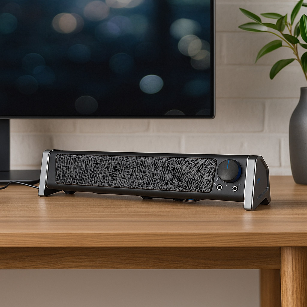 Sound Bar USB Para PC E Notebook 10W RMS Com RGB E Entrada AUX 3,5mm ...