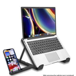 Suporte Ajustável Base para Notebook de Alumínio Resistente