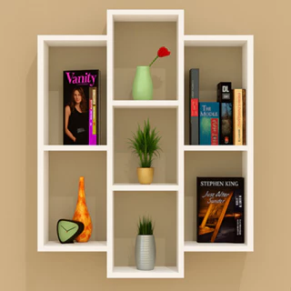 Nicho Decorativo Grande MDF Branco 90x80x18cm de Parede Prateleira para Sala e Quarto em Oferta na Shopee