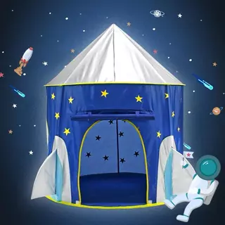 Barraca Infantil castelinho Foguete Azul / Rosa Cabana Toca Tenda Casinha 105*130