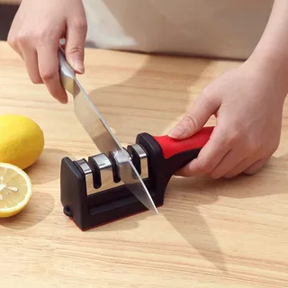 Amolador Afiador de Faca Profissional com 3 Afiadores | BEMCASA SHOP em Oferta na Shopee
