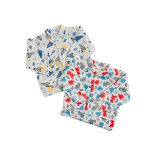 Kit 2 Peças Casaco/Casaquinho Peças Bebê Soft Botões Estampado Masculino