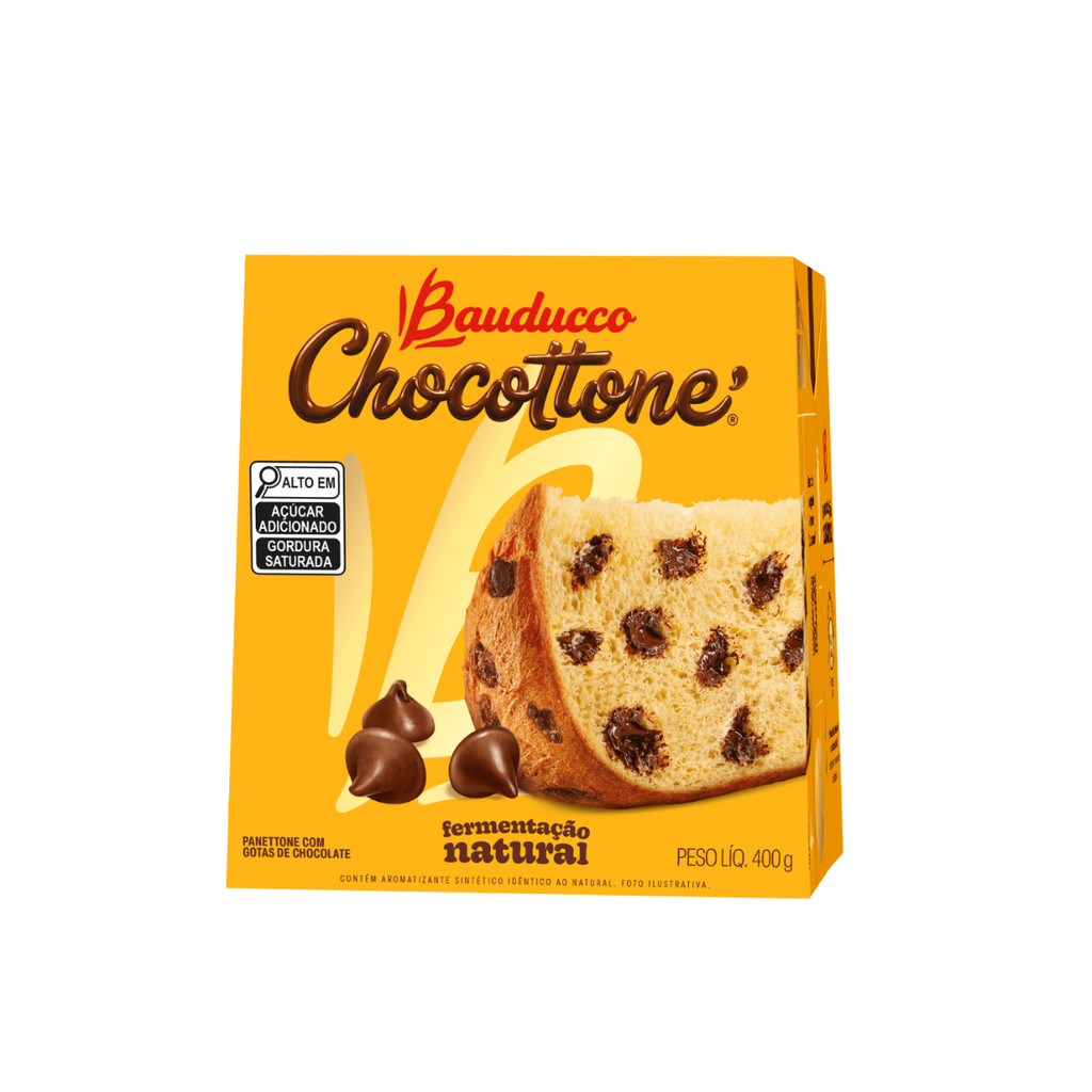 Chocottone com Gotas de Chocolate 400g Bauducco | Shopee Brasil
