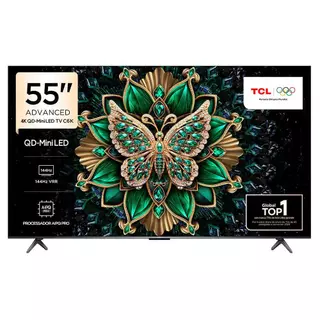 Smart TV 4K TCL QD-Mini LED 55” Polegadas com HDMI 2.1, Dolby Vision IQ, Subwoofer, 144Hz VRR e Wi-Fi - 55C6K em Oferta na Shopee