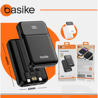 Basike 22.5W super carga rápida Carregador Portátil 10.000mah Power Bank carregador de pilhas com adaptador