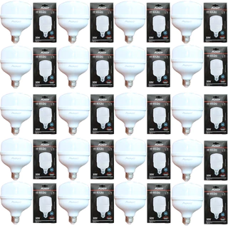 Kit 20 Lâmpada Bulbo HP 50W Luz Branco Frio 6500K Bivolt 127v 220v Iluminação Comercial em Oferta na Shopee