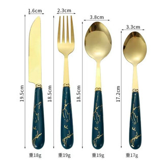 Kit 24 peças Talheres Colher Garfo Faca aço inoxidável de luxo  (Sem Suporte) Para Casa e Catering de Hotel — foto 5 — Achou Levou Brasil