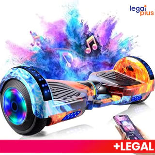 Hoverboard Infantil 6.5" - Skate Elétrico com LED Bluetooth e Bateria Potente para Crianças Seguras