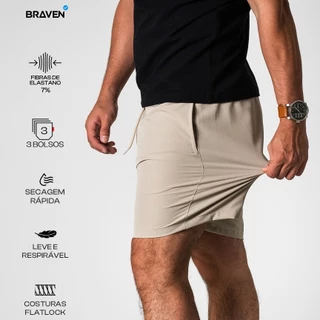 Shorts Masculino Braven – Tactel Leve, Elástico e Ideal para o dia a dia