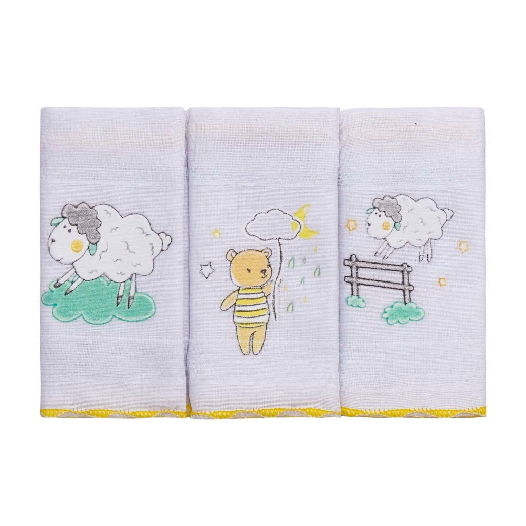 PANO DE BOCA PINTE E BORDE C/PUFF | Shopee Brasil