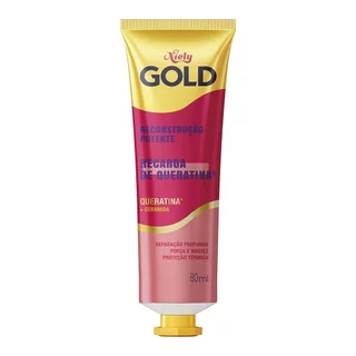 Creme Niely Gold Reconstrução Potente com Queratina 80g em Oferta na Shopee
