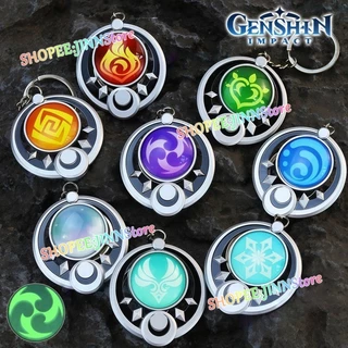 - JINN-NOD-KRAI VISION Chaveiro GENSHIN IMPACT MOON WHEEL Acessórios Luminoso Presentes De Aniversário