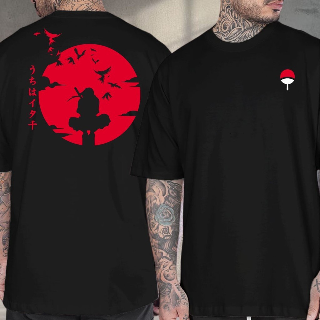 Camiseta Itachi Sobre A Lua Akatsuki Uchiha Clã Naruto Sasuke Anime ...