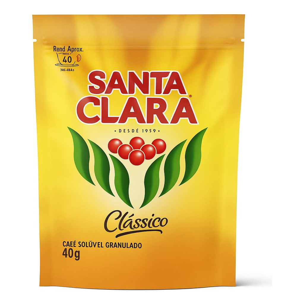 Café Solúvel Granulado Classico Santa Clara Sachê 40g | Shopee Brasil