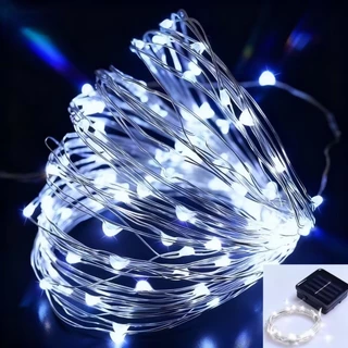 Corda De Luz Solar Externa LED 7M/12M/22M/32M Com 8 Modos De Iluminação Para Decoração De Festa De Natal 01