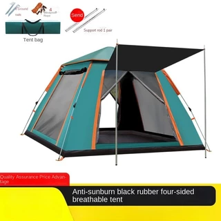 Tenda de vinil ao ar livre barraca automática à prova d'água repelente de mosquitos grande espaço campo barraca de acamp em Oferta na Shopee