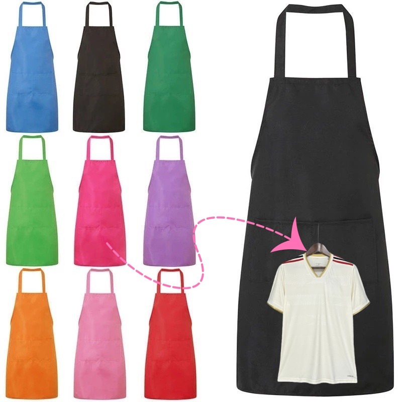 Avental de Tecido Impermeável Ajustável com Bolso