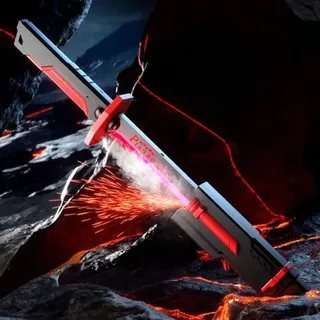 Katana brinquedo faca spark 80cm LED RGB com Fumaça e Efeito Faísca - Sabre Intergaláctico Chalé da Stella