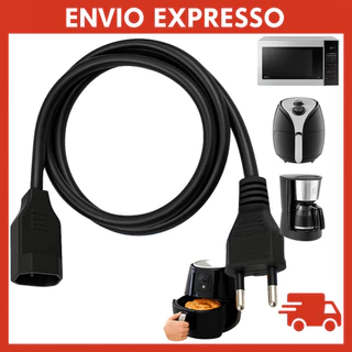 Extensão Elétrica Prolongador Extensor de Cabo PP 2 Metros Bivolt 110v e 220v