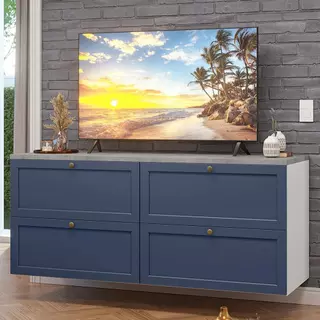 Rack para TV até 70 Polegadas 160cm 4 Gavetas Vik Madesa 04 B em Oferta na Shopee