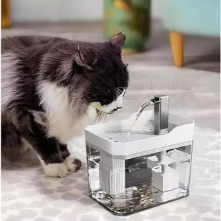 Bebedouro Fonte de Água Elevado Automático Com Filtro 3 Estágios Para Pet Cachorro Gato 1.5 Litros 220V Curvaviva