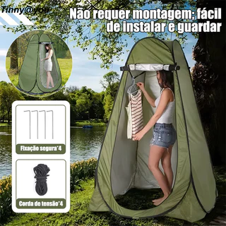 150×150×190 cm Barraca Privativa Instantânea – Camping, Pesca, Banheiro Móvel