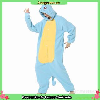 Pijama Pokémon Uma Peça Meninos | Gengar E Snorlax | Vira Almofada | Zíper Frente