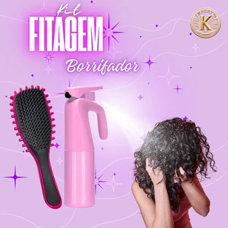 2 Peças Conjunto De Escova Onda Fitagem Cabelo Ondulação De Cerdas Frasco Spray Borrifador