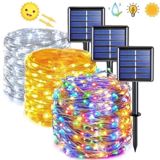 LED luzes de corda solares à prova d'água Natal-Decoração de luzes para festas e encontros10M/20M