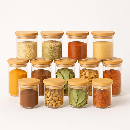 Kit 10 Potes de Vidro Herméticos