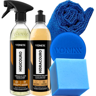 Kit Limpeza e Hidratação de Couro Vonixx(higi/hidra/pano/aplic) em Oferta na Shopee