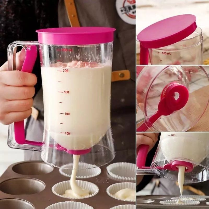 Jarra Medidora de Massas 900ml para Crepe, Waffle e Confeita