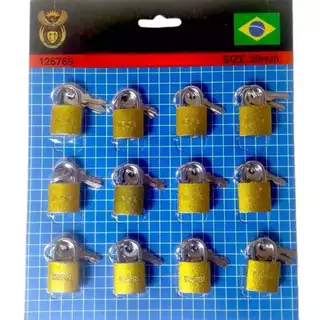 Cadeados Cartela Com 12 e Unidades Nº 20mm Para Malas Bolsas Armário em Oferta na Shopee