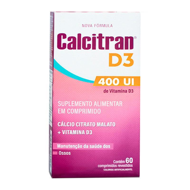 Suplemento Alimentar Calcitran D3 400 UI 60 Comprimidos Revestidos ...