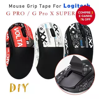  Fita de Aderência para Mouse Logitech G PRO X SUPERLIGHT Antiderrapante e Absorvente de Suor