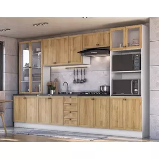 Armário de Cozinha Completo Ditália Berlim 8 Peças CV/BR B2 em Oferta na Shopee
