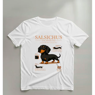 CAMISA DOG SALSICHA SALSICHUS UNISSEX CAMISETA CONFORTAVEL BRAZIL
