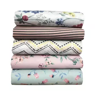 Kit 5 Lençol Avulso Estampado Com Elastico 150 Fios Estampas Sortidas Lençol de Casal em Oferta na Shopee