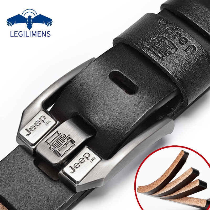 LEGILIMENS Cinto Fivela De 110-150cm Couro Para Homens De Genuíno ...