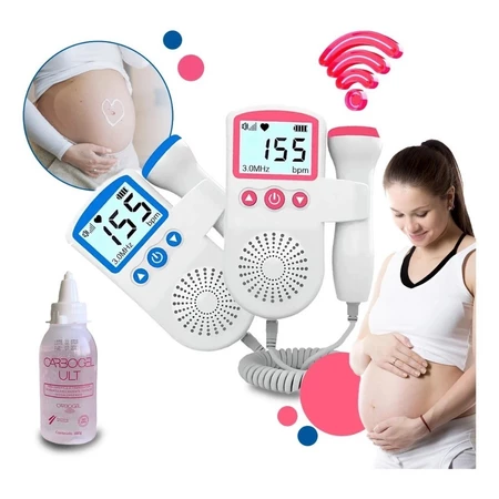 B&B Monitor Fetal Doppler Ultrassom Ouvir Batimentos Bebe
