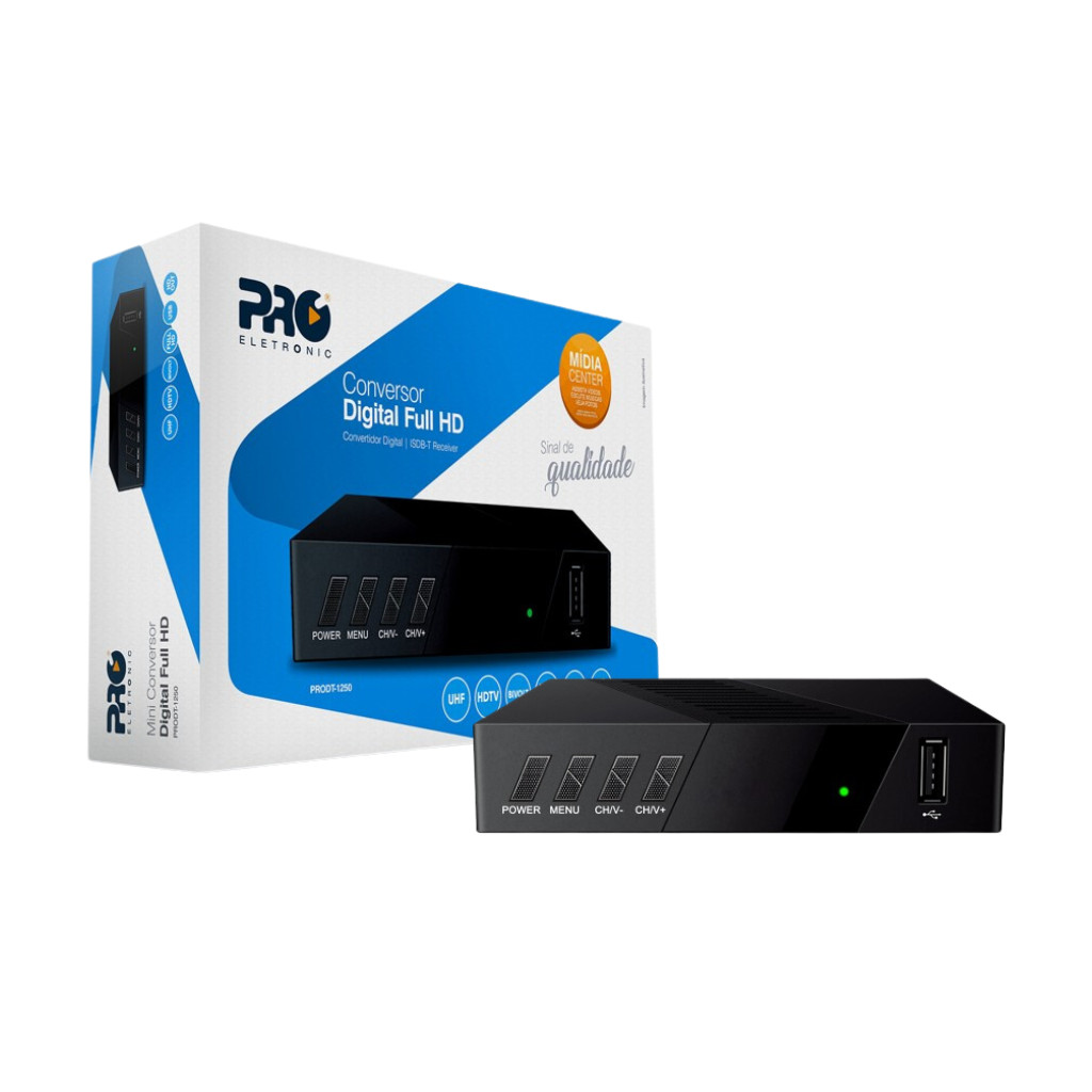 Receptor Conversor Digital Terrestre PRODT 1250 PROELETRONIC | Shopee ...