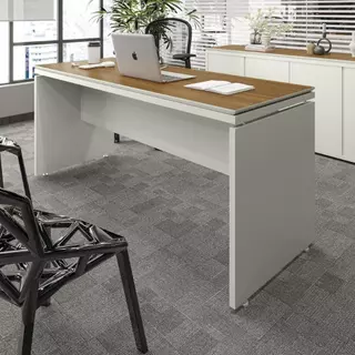 Mesa Para Escritório Com Tampo Duplo 25mm Tundra - Fendi E Freijó Fendi E Freijó