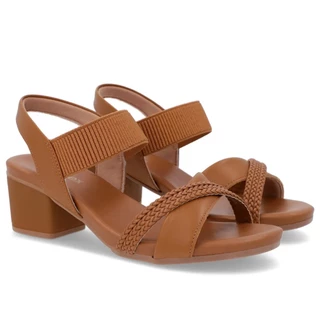 Sandália Feminina Usaflex Couro Marrom AE32035002 em Oferta na Shopee