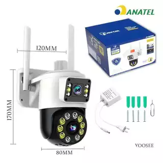 Câmera de Segurança Wi-Fi Externa Yoosee Full HD 1080p com Visão Noturna e Detecção de Movimento marisa em Oferta na Shopee